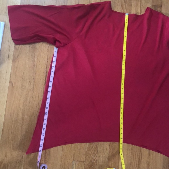 VTG Maggie Barnes Red & Black, Floral & Sequin Decor Blouse Tunic 22/24 WP - Picture 12 of 15